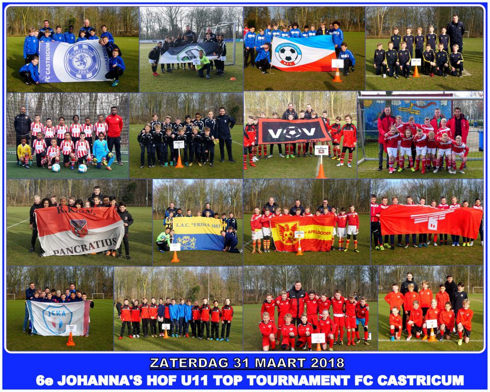 BEDANKJE NAMENS DE U11-TOP TOURNAMENT ORGANISATIE