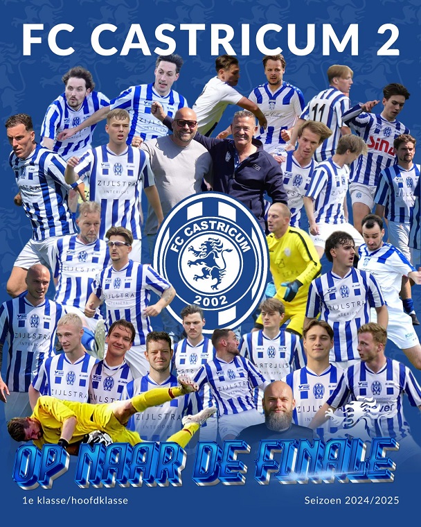 FC CASTRICUM 2 BLIJFT 1STE KLASSER, FINALE WAS NET EEN BRUG TE VER.