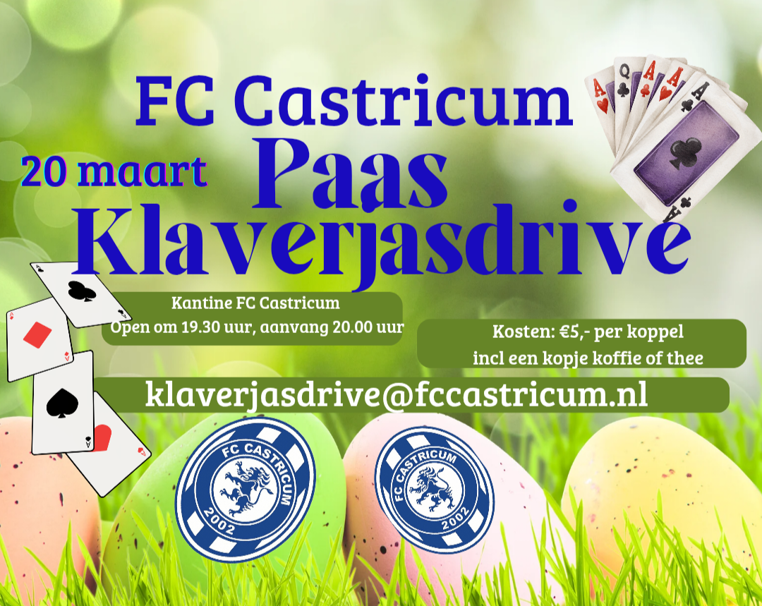 PAASDRIVE OP VRIJDAG 20 MAART