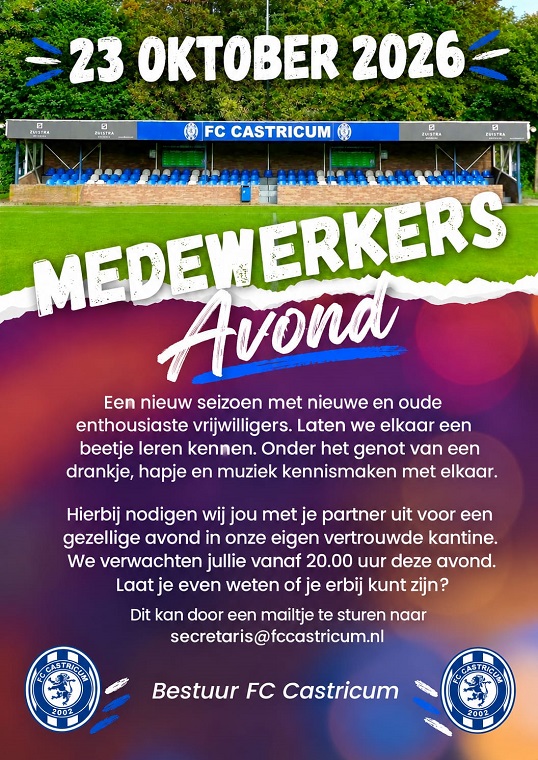 MEDEWERKERS AVOND 23 OKTOBER