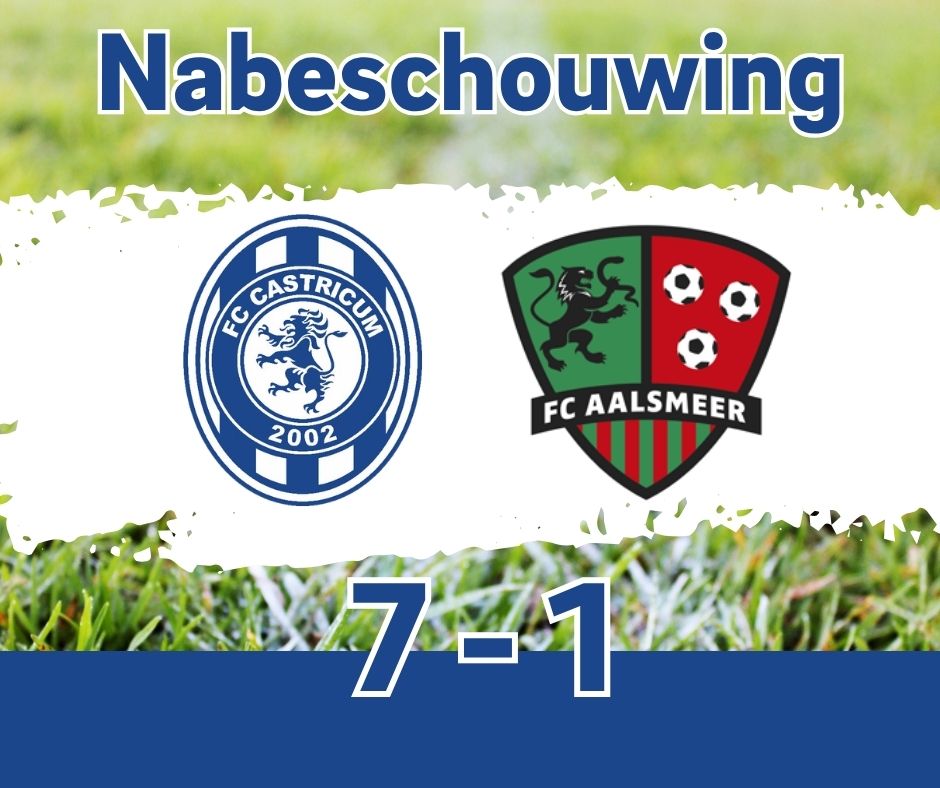 FC CASTRICUM VR1 OPENT COMPETITIE OVERTUIGEND MET 7-1 OVERWINNING