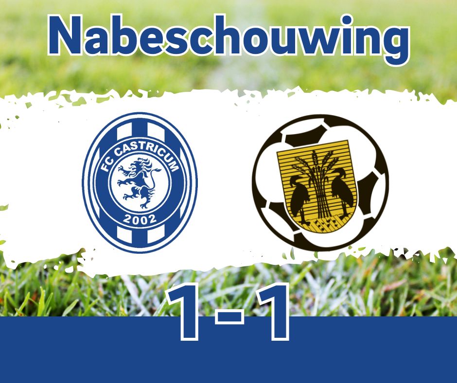 FCC VR1 BLIJFT STEKEN OP GELIJKSPEL TEGEN REIGER BOYS