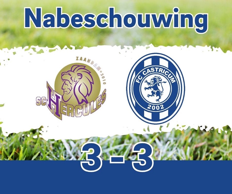 VEERKRACHTIG FC CASTRICUM VR1 KNOKT ZICH NAAR 3-3 GELIJKSPEL IN ZAANDAM
