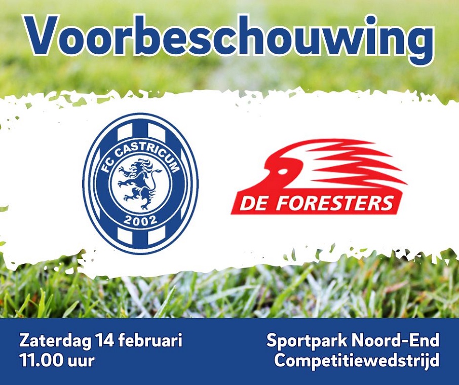 VOORBESCHOUWING FC CASTRICUM VR1 – DE FORESTERS VR1