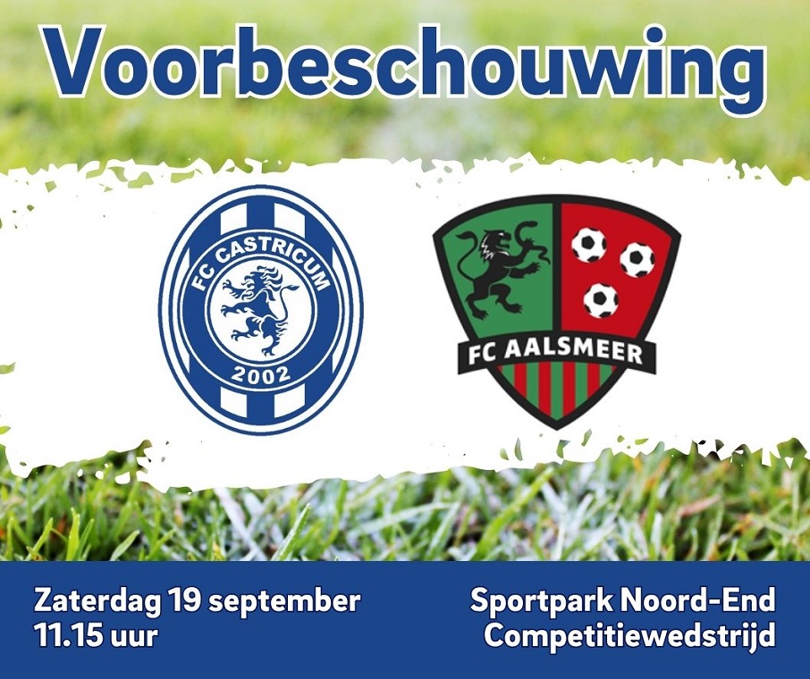 VOORBESCHOUWING FC CASTRICUM VR1 - FC AALSMEER VR1