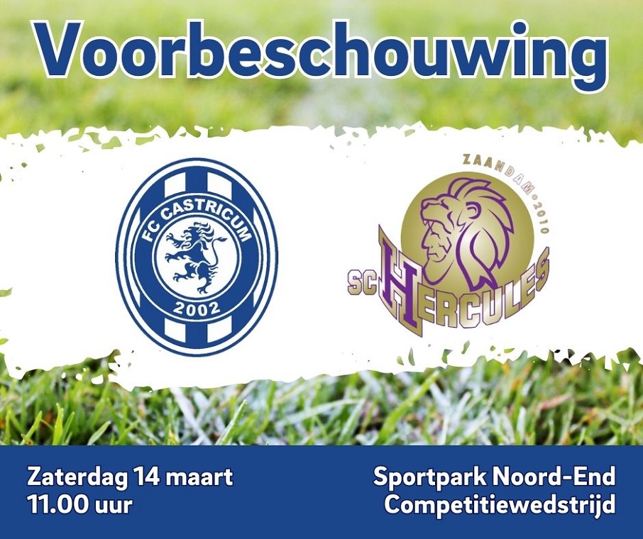 VOORBESCHOUWING FC CASTRICUM VR1 – HERCULES ZAANDAM VR1