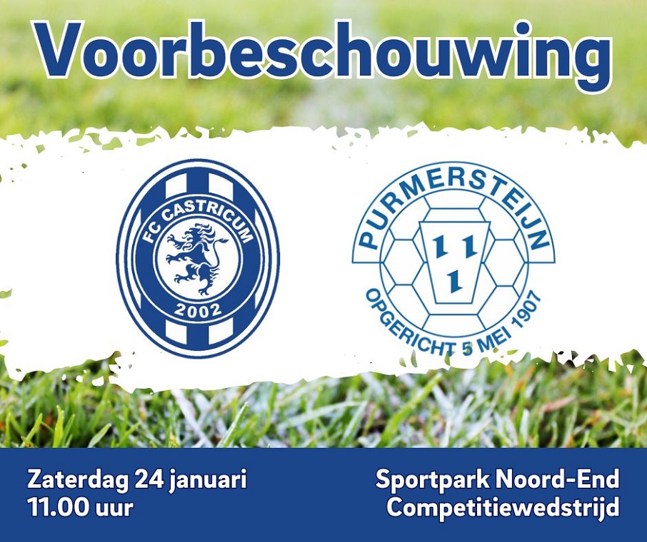 VOORBESCHOUWING FC CASTRICUM VR1 – PURMERSTEIJN VR1