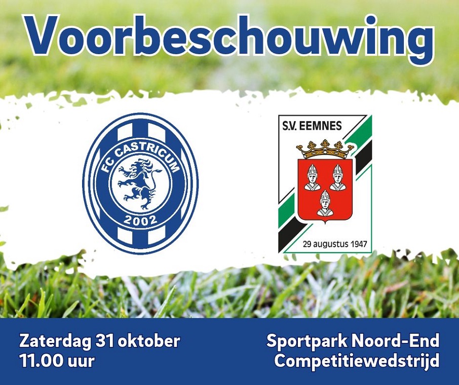 FC CASTRICUM VR1 WIL THUIS DE VOLLE BUIT PAKKEN TEGEN EEMNES