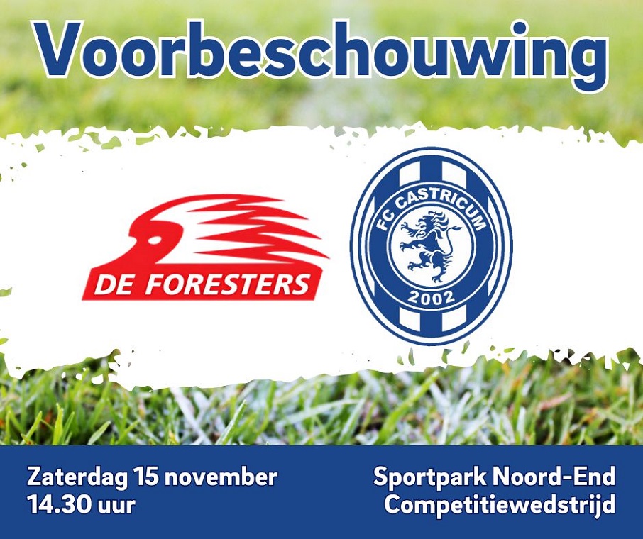 VOORBESCHOUWING: DE FORESTERS VR1 – FC CASTRICUM VR1