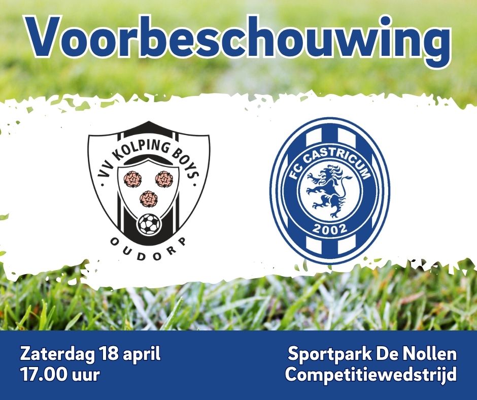 VOORBESCHOUWING KOLPING BOYS VR1 - FC CASTRICUM VR1