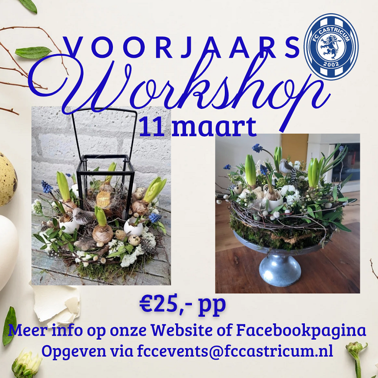 VOORJAARSWORKSHOP, 11 MAART.
